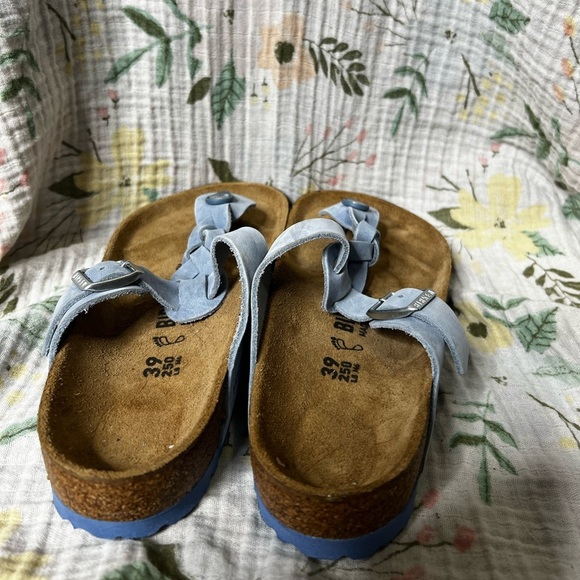 Birkenstock Sky Blue Braided Gizeh Sandals Women’s Size EU 39 US 8/8.5 - Picture 4 of 7